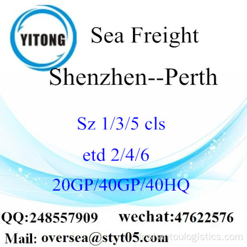 Fret maritime Port de Shenzhen expédition à Perth